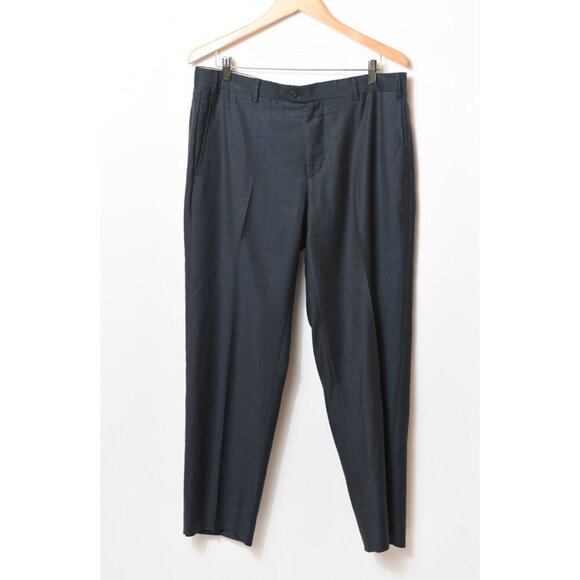 Zanella Neiman Marcus Dress Pants Trousers Mens Sz 36 Navy Platinum Collection - Picture 1 of 8